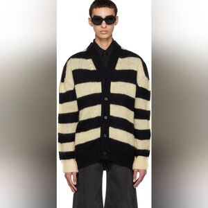 Marni mohair/wool striped cardigan XS S M L XL XXL BNWT in blue white red color